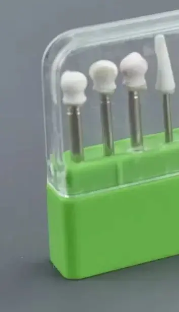 

Dental Flame Cone Round 10Pcs/box White Stone Polisher FG Burs for Polishing Dental Clinic Metal Resin Porcelain