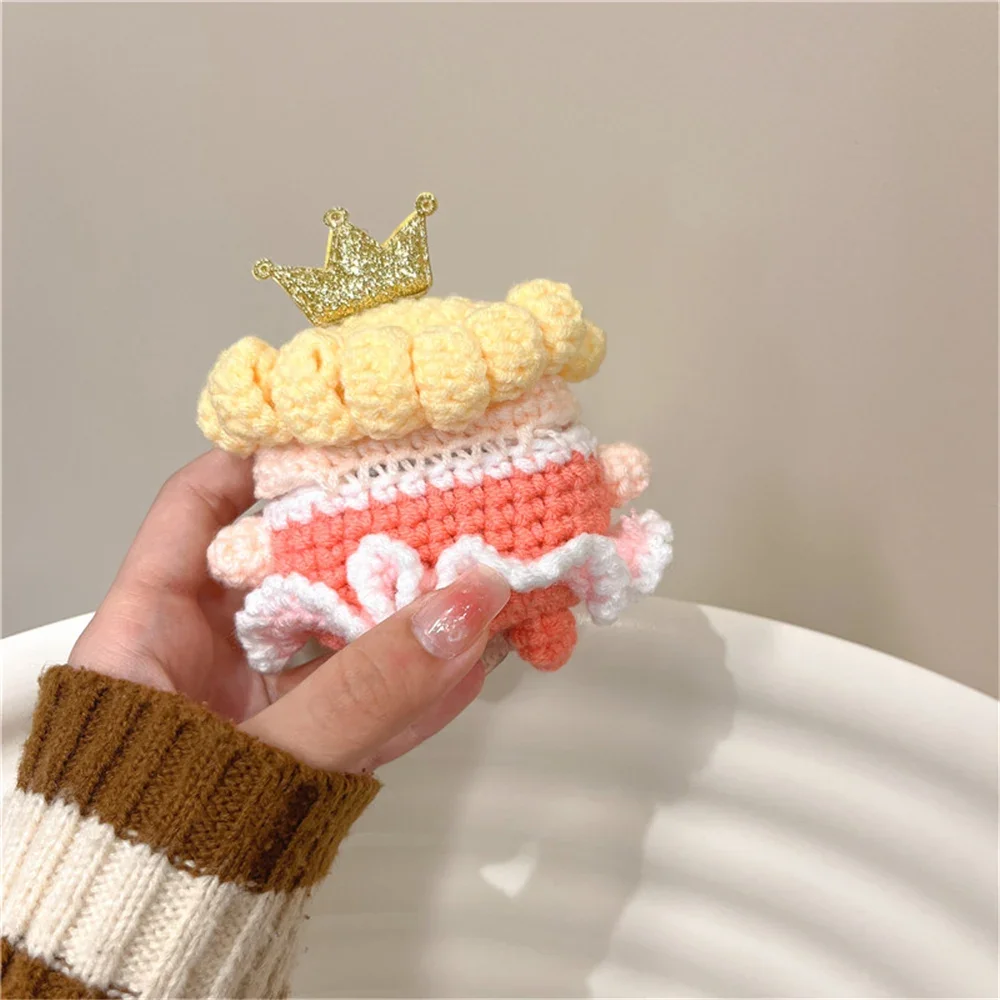 For airpods 3 Plush Knit Princess Case for Apple Air pods 2 pro Bluetooth Earphone Charge box Protective Cover Headphones Cases