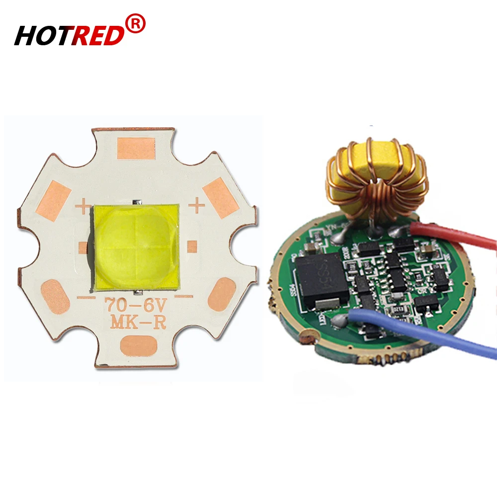 XHP70.3 40W LED XHP7070 Chip 20mm Zimne ciepłe białe koraliki + latarka Zestaw soczewek sterownika prądu DC6V 12V 15V 26mm 1Mode 5Mode