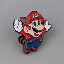 Alfileres de solapa de Mario para mochilas, joyería bonita, insignias de Anime, insignias de Manga en mochila, broches esmaltados, regalo, maletín japonés