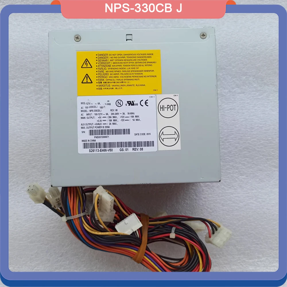 For Fujitsu S26113-E466-V50 C3600V Redundant Power Supply Industrial Control Computer NPS-330CB J REV 07  08 