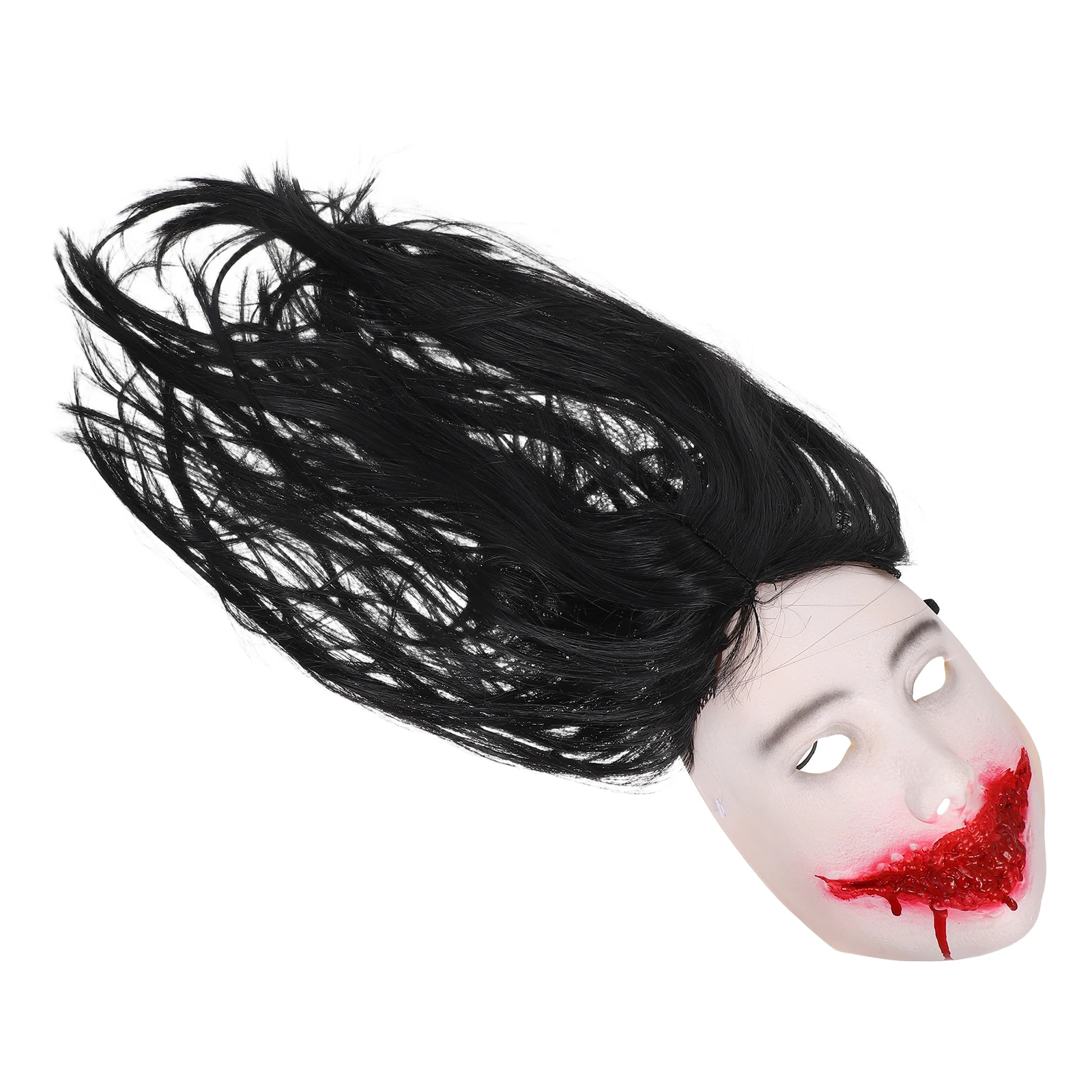 

Clothing Halloween Long-haired Girl Ghost Woman Costumes Emulsion Realistic Mask