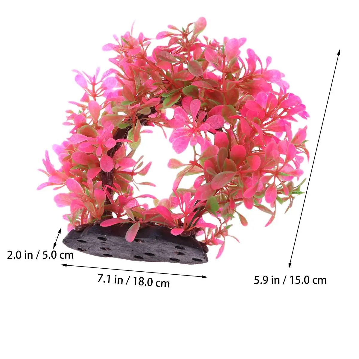 

Pink Artificial Water Plants Aquarium Decor Fish Tank Decoration Plastic Grass Safe Weighted BaseAquarium Pet Supplies
