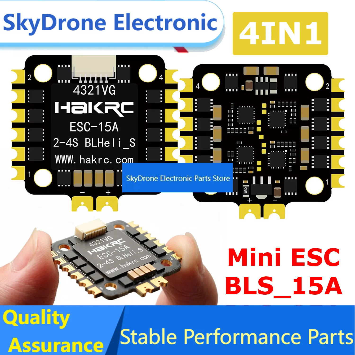 SkyDElHAKRC Mini Brushless ESC 15A /25A 4IN1 BLHELI_S 20*20mm 2-5S Support Dshot150/300/600 PWM Oneshot For RC FPV Racing
