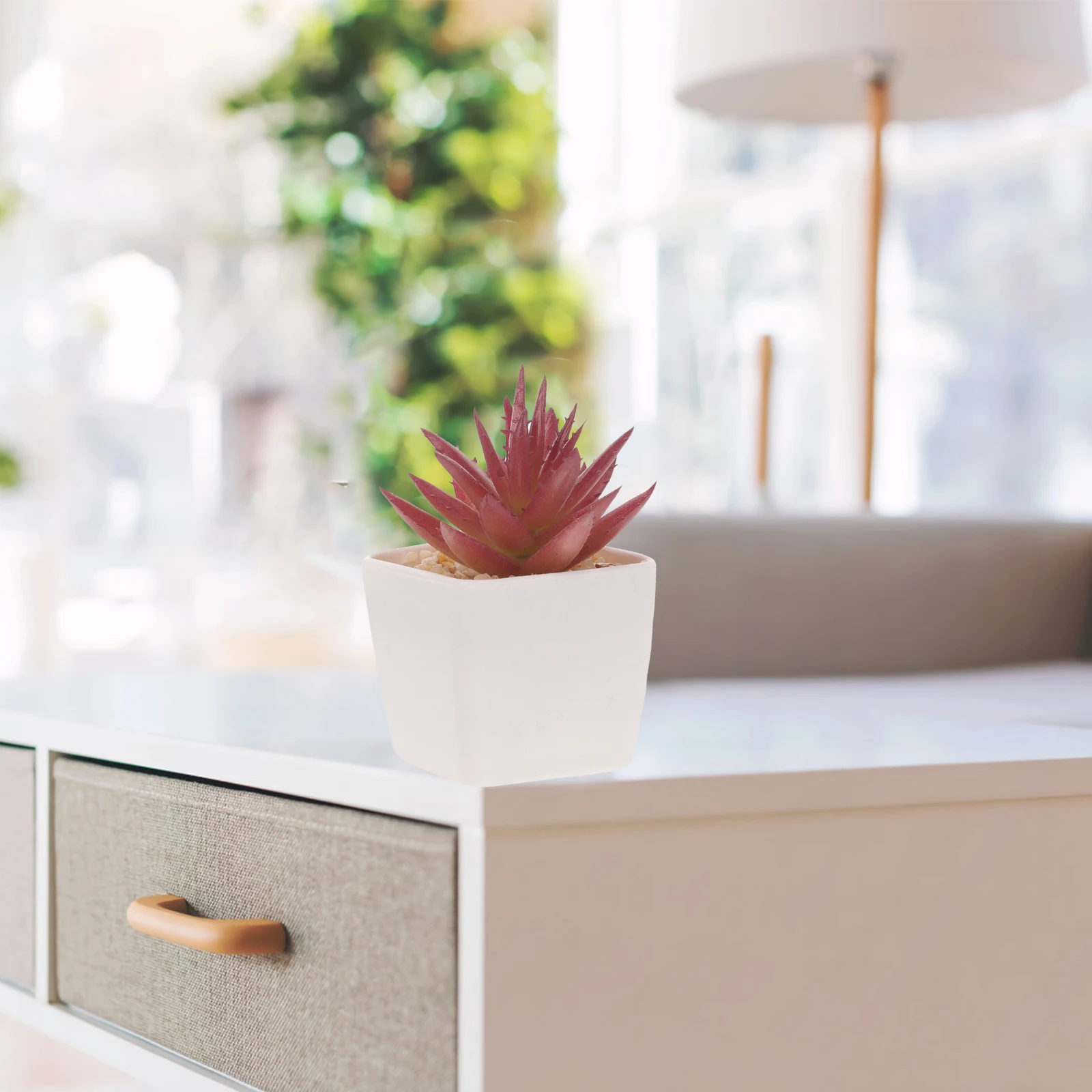 

10Pcs Realistic Faux Succulents Miniature Cactus Decor Portable Home Garden Landscaping Ornament Mini Potted Plant