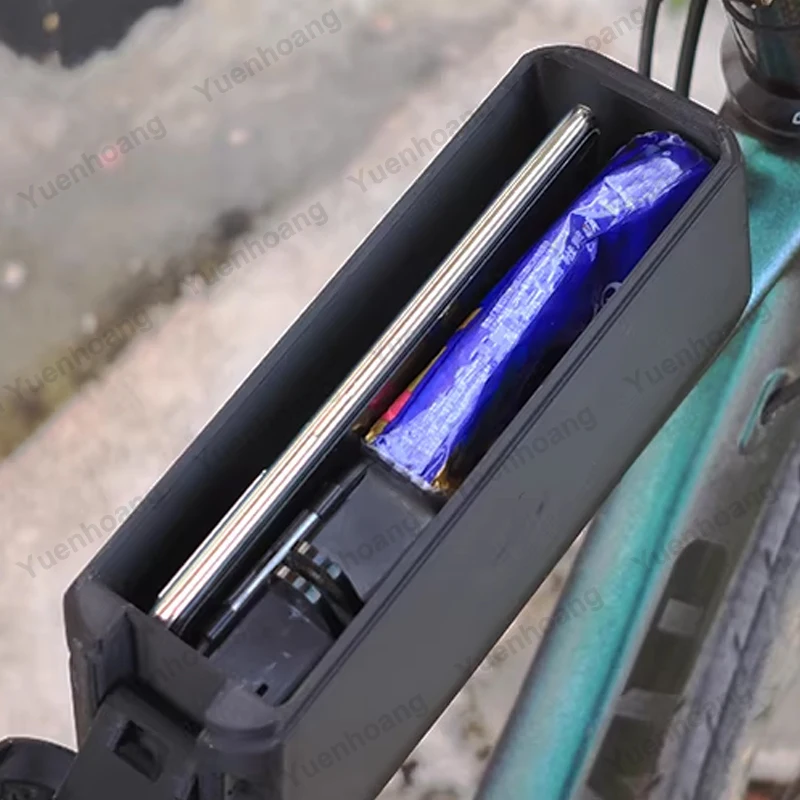 1PCS For Gravel Bike Top Tube Storage Box Carbon Fiber Texture Waterproof Hard Shell Case Road Cycling Essentials Container