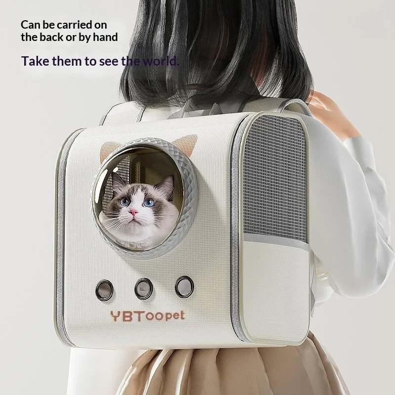 Mochila para llevar gatos transpirable y anti estrés - imagen 5
