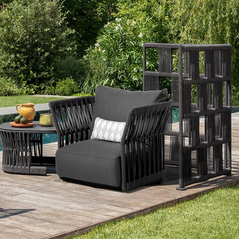 안뜰 정원 방수 자외선 차단제 B & B 호텔 발코니 거실 싱글 등나무 의자