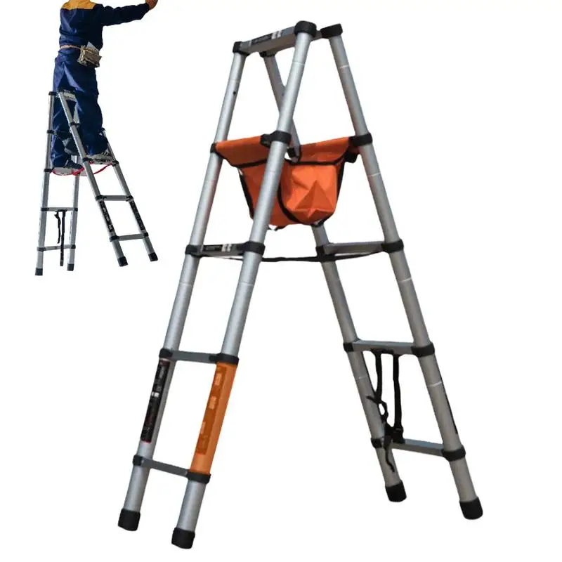 

Foldable Ladder Multi-Position Step Ladder Aluminum For Home Telescoping Compact Ladder For Garden Laundry Room And Household