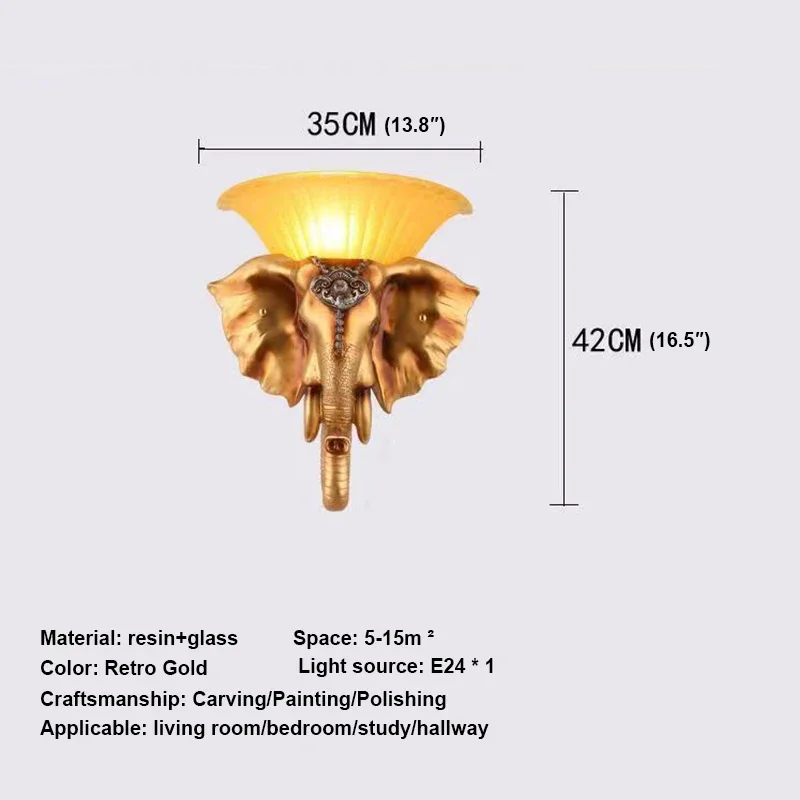 SEAN المعاصرة الفيل الجدار مصباح شخصية ومبتكرة غرفة المعيشة غرفة نوم المدخل الممر الديكور الخفيفة