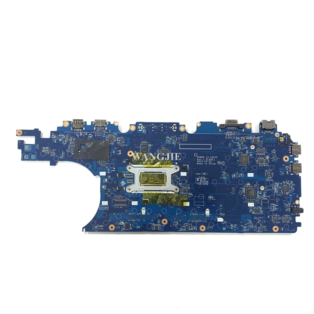 Placa-mãe portátil para Dell Latitude, ADM80 LA-C641P, Dell Latitude E5570, 5570, CN-0JGMFT, 0MJJCK 03MCRF com I5-6200U CPU, DDR4 100% de trabalho