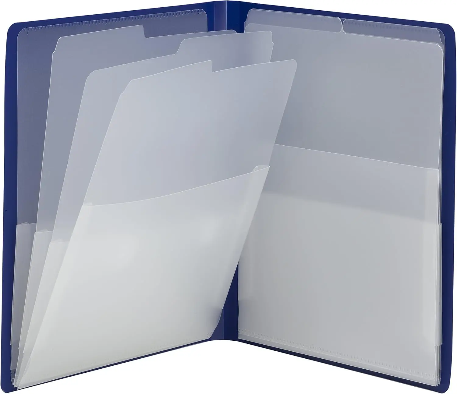 

Органайзер с множеством карманов, восемь отделений, формат Letter, темно-синий - идеально подходит для организации рабочего и домашнего пространства.