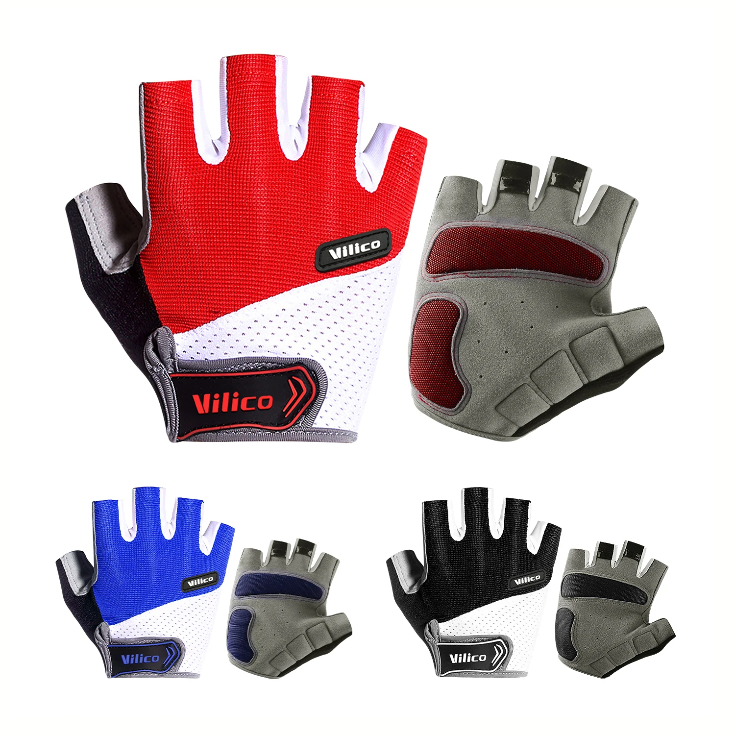 Half Finger Cycling Gloves Men Women Gel Shock Absorbing Breathable Anti-slip Bicycle MTB Road Bike Sports Gloves
