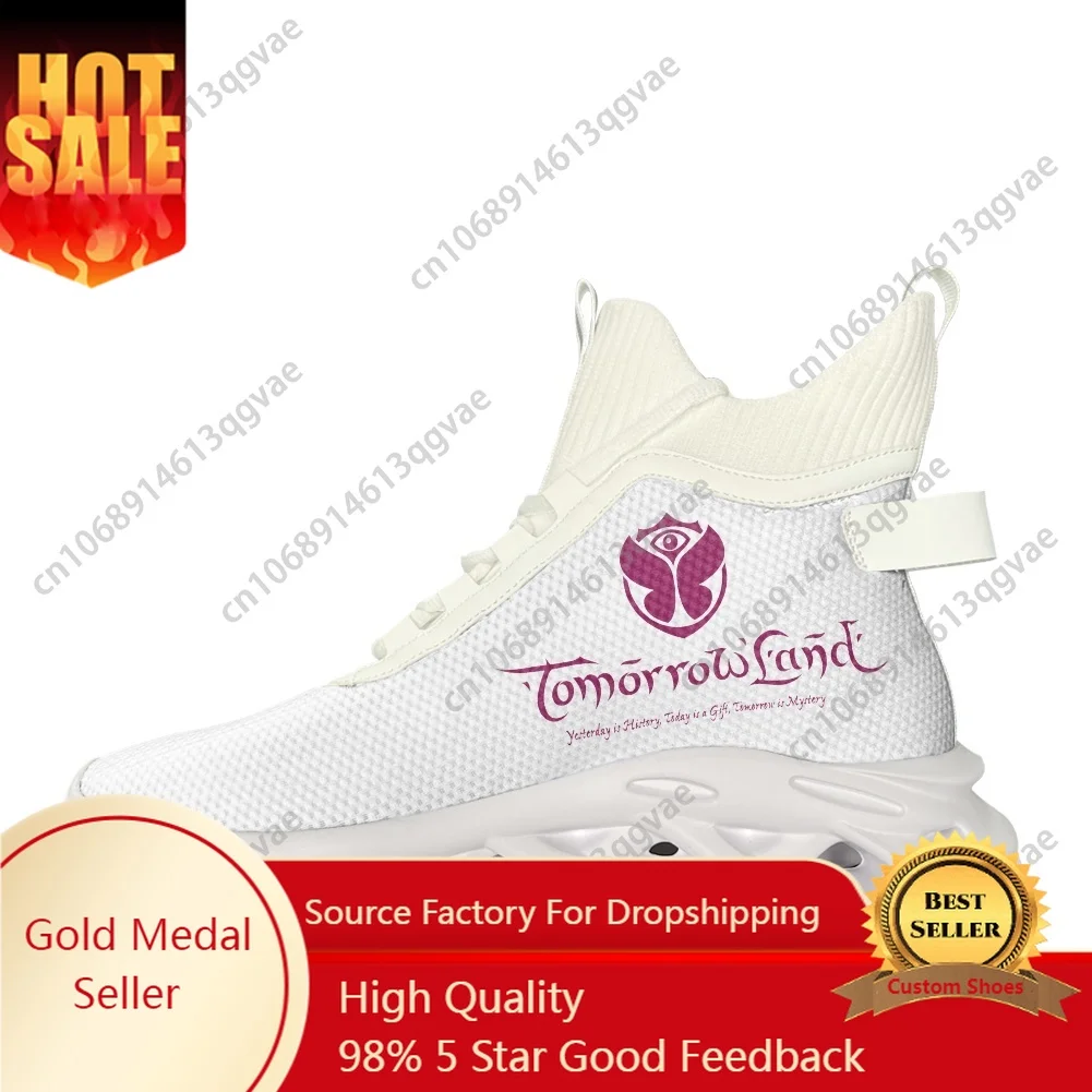 

Tomorrowland Flag Music Festival High Top Flats Sneakers Mens Womens Sports Running Shoes Lace Up Mesh Footwear Custom Made Shoe