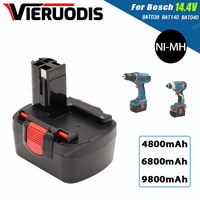4800mAh Ni-MH 14.4V For Bosch BAT038 BAT140 BAT040 BAT041 BAT159 2607335275 2607335533 2607335534 2607335711 2607335465 26073356