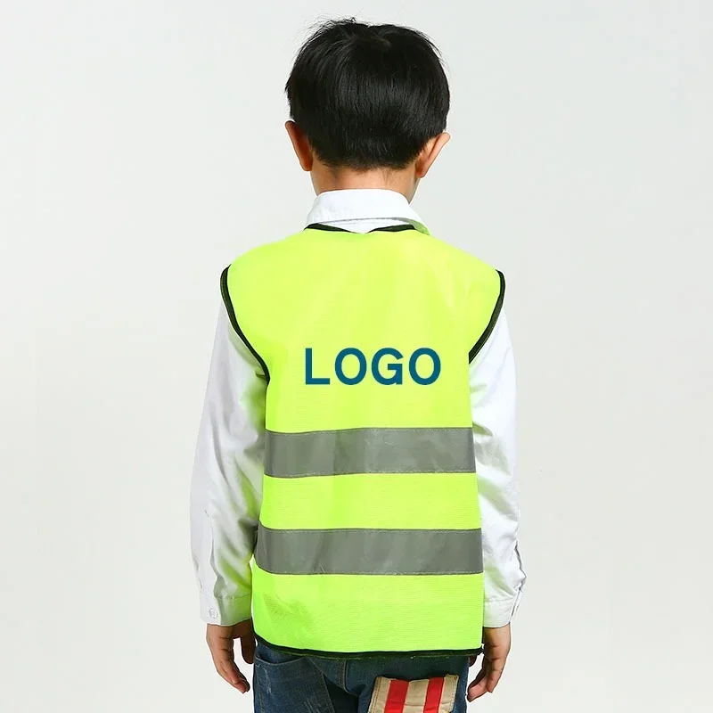 Gilet de sécurité haute visibilité pour enfants, bandes de moulage en émail, vêtements de circulation, vêtements de moulage