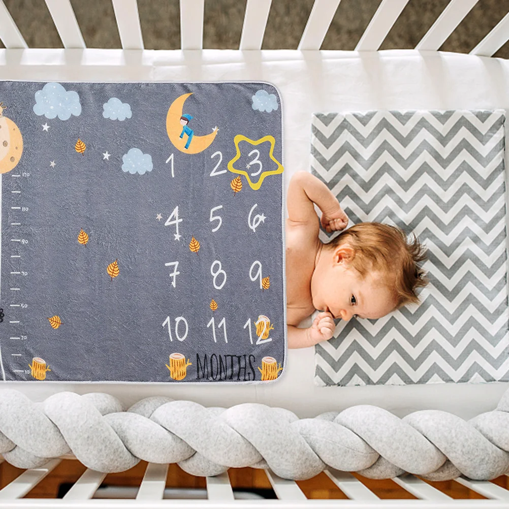

1 set Photography Flannel Milestone Background Newborn Photo Prop For Monthly Picture Wall Decor Backdrop Infant Photoshoot Baby