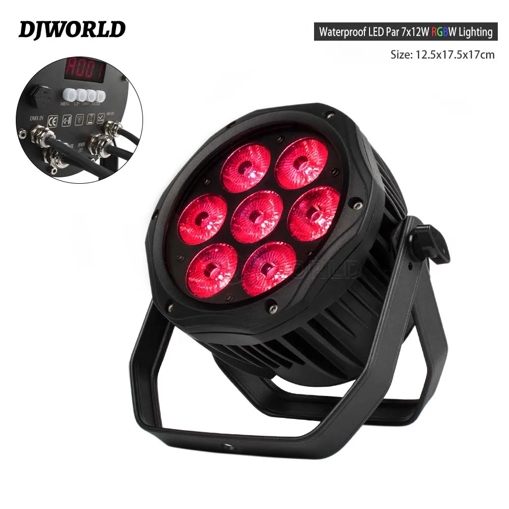 4/8/12PCS Waterproof LED Par RGBW+UV Light Outdoor IP65 7x18W 6in1 DMX Effect Stage Light Professional DJ Disco Performance