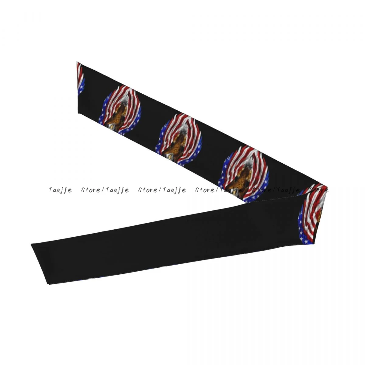 Eagle American Flag Print Bandanas Hairband Head Tie Sports Headband for Running Tennis Karate Athletics Brief Style