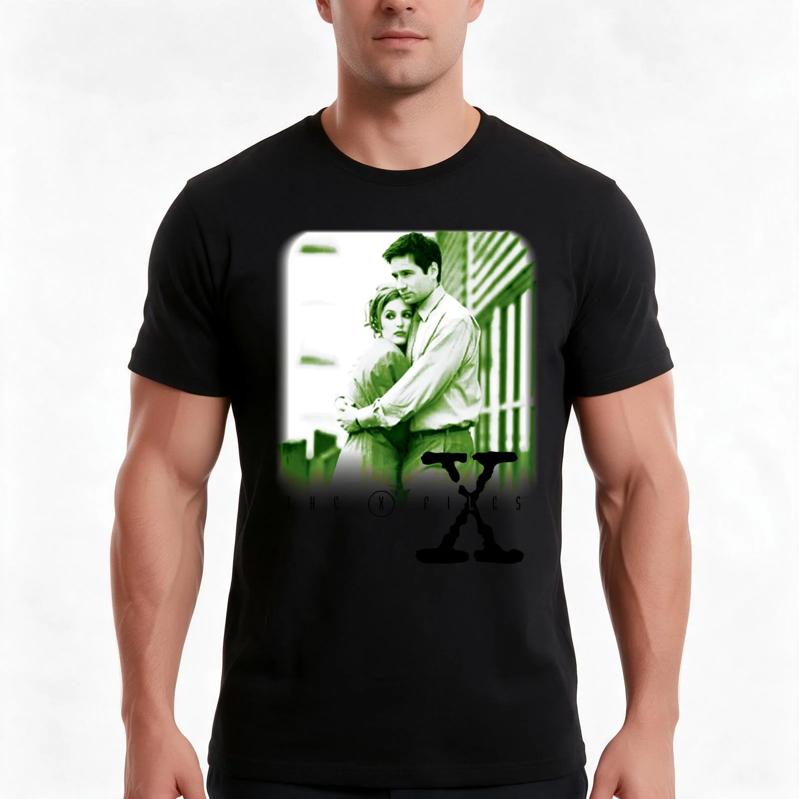 Vintage Style Mulder and Scully Shipper Hug T-Shirt Summer Casual Cotton Tee Oversized Streetwear Tops Vintage Graphic Print