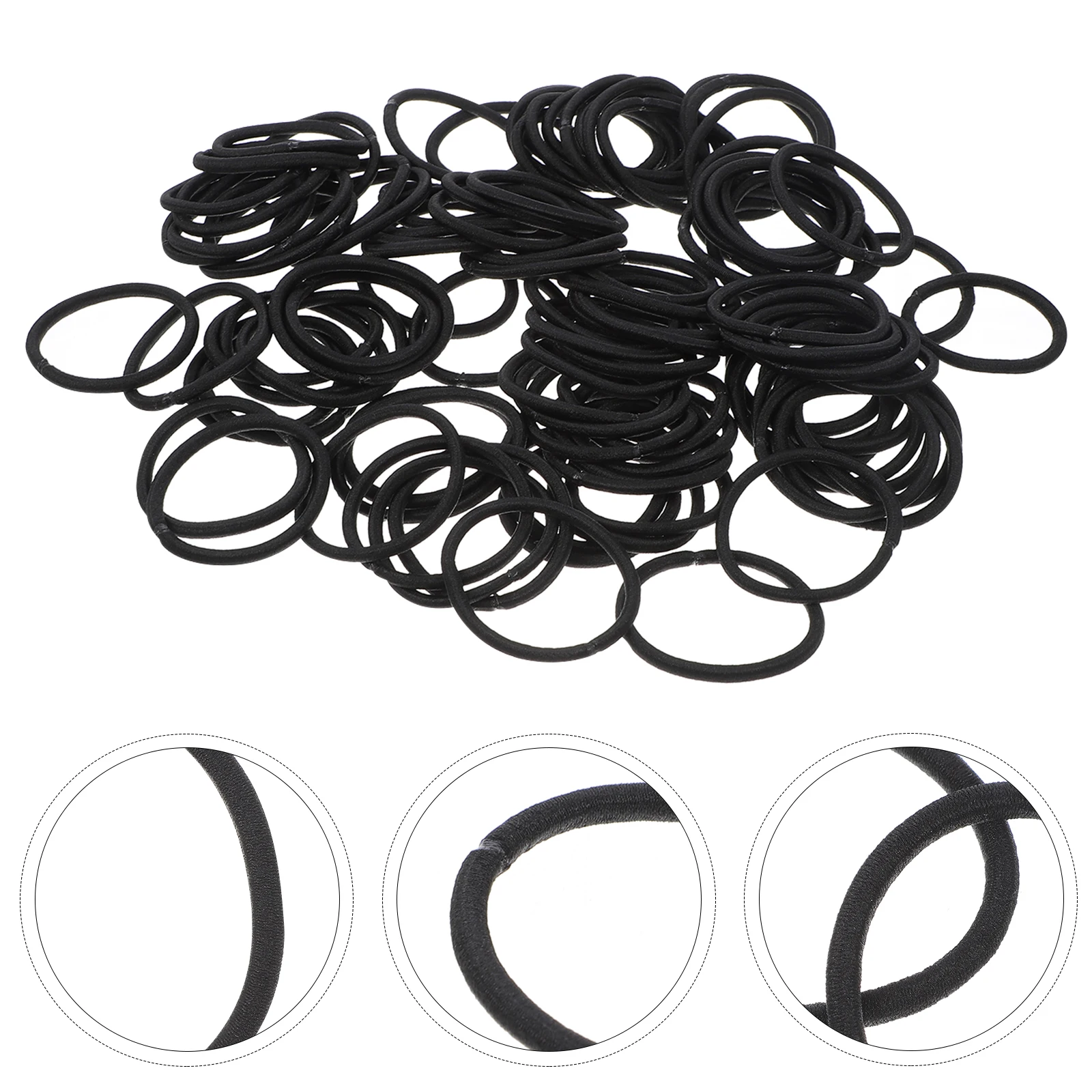 

100pcs Ties Thick Ponytail Ponytail Holders Rubber Bands Hair Bands for Women Girls Accessories Baby