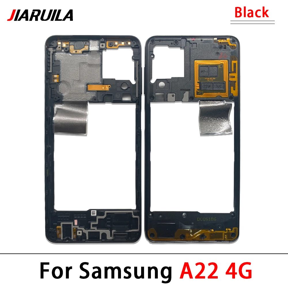 For Samsung A22 5G A226B / A22 4G A23 5G Housing Middle Frame Case Middle Frame Bezel Plate Replacement Parts With Side Key