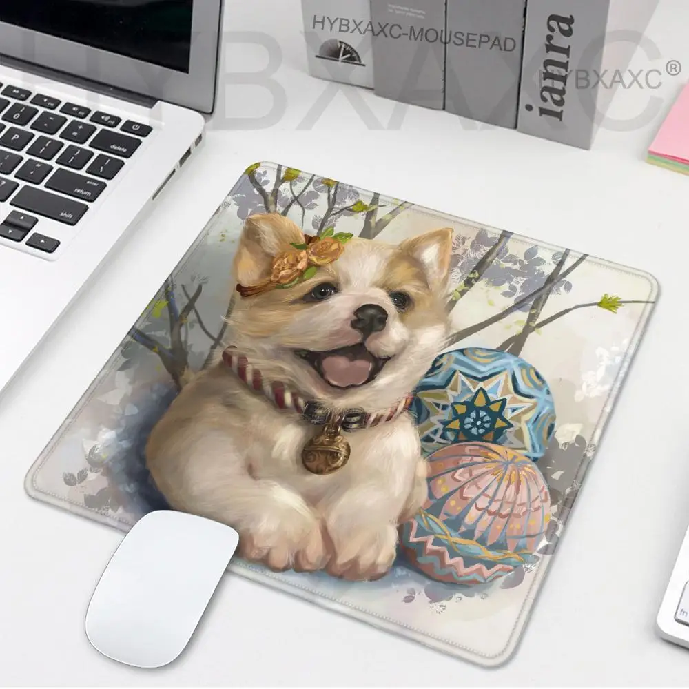 Anime Corgi Dog Mouse Pad Small Mouse Pad Desk Pad Desktop Computer Keyboard Wireless Mouse Boy Girl Gift for Play games