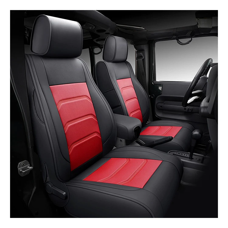 Leather Car Seat Covers Car Accessories Interior Decoration Custom Car Seat Cover for 2007-2010 Jeep Wrangler JK/JL 2-Door