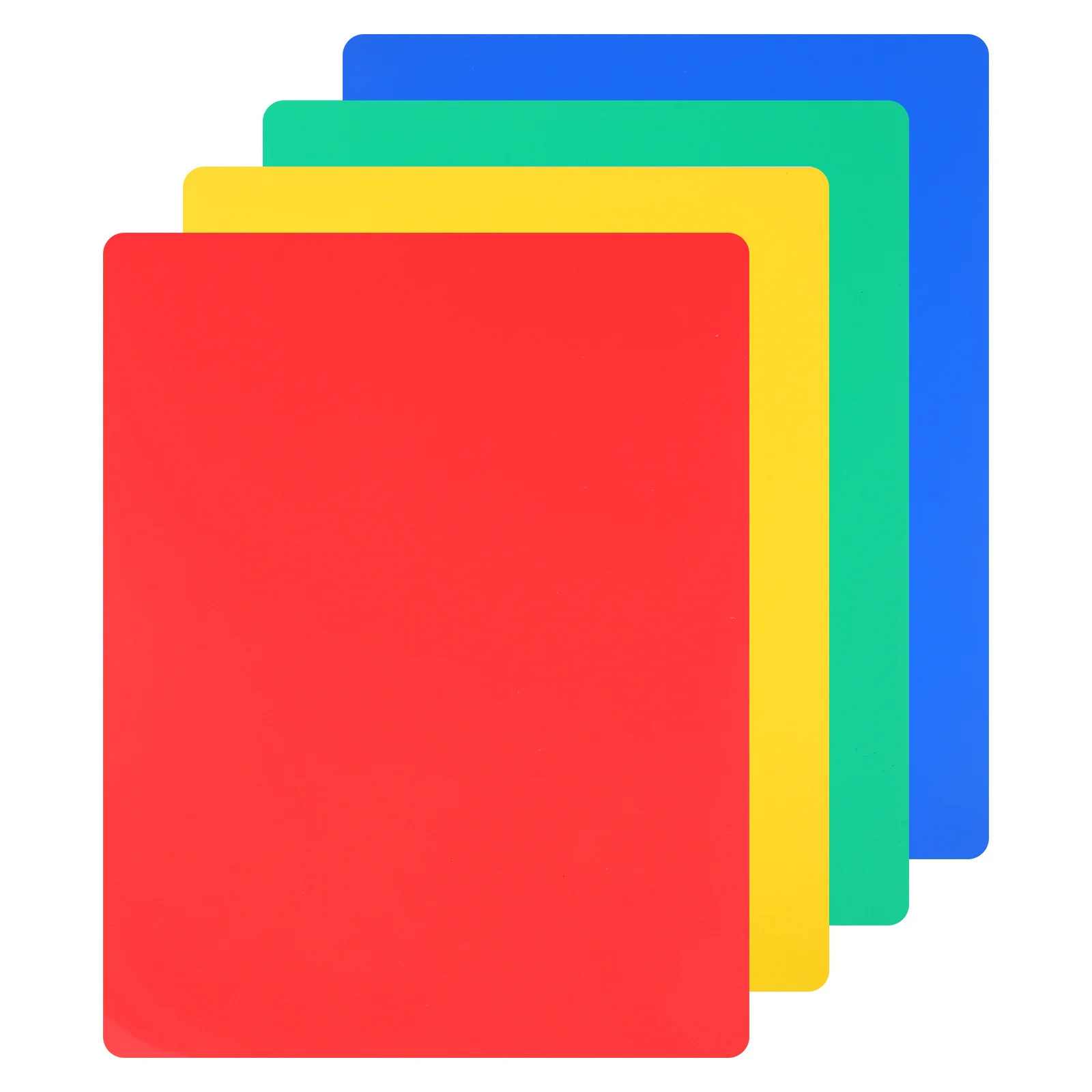 4개입 어린이 점토 만들기 매트 매끄럽고 재사용 가능한 플라스틱 테이블 보호대 창의적인 예술 공예 활동용 다채로운 수제 보드