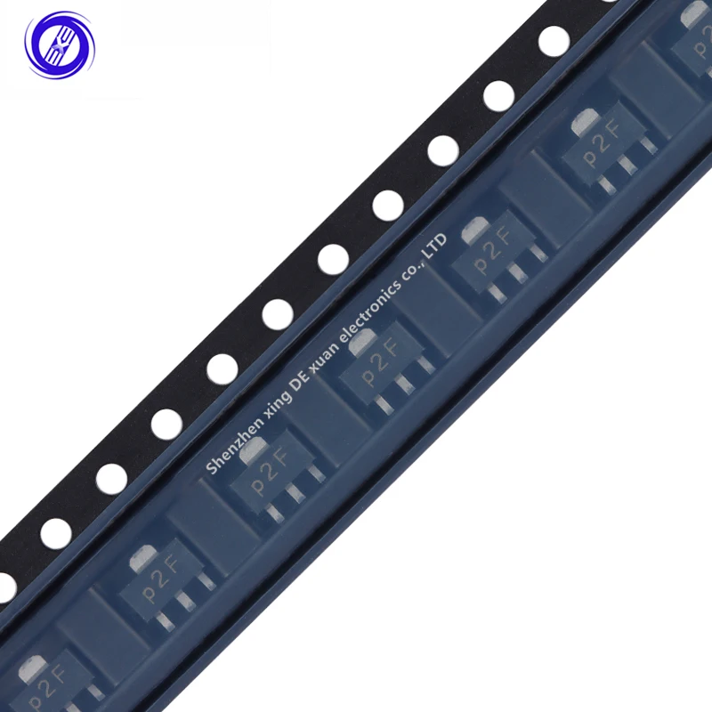 Asli 20 buah transistp2f SOT-89 60V 600mA PNP transistor trioda