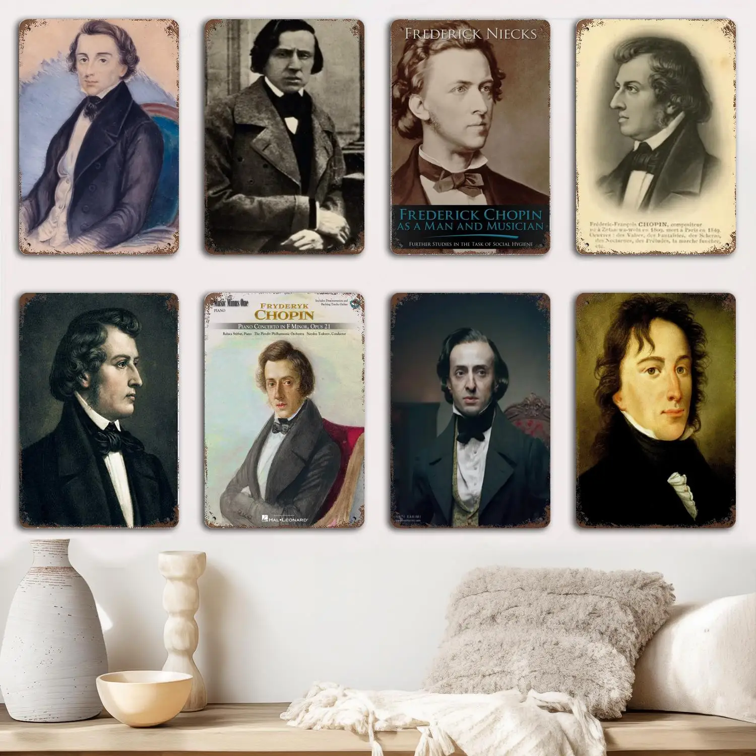 Плакат Фредерик Шопен, металлические вывески, настенный декор, винтажные жестяные вывески, металлический плакат капитана, декор для бара, паба, клуба, украшение стены