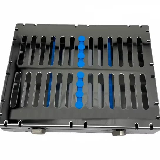 Dental Steel Cassette 10 Instrument Autoclave Sterilization Tray Racks Box Power Source Machinery