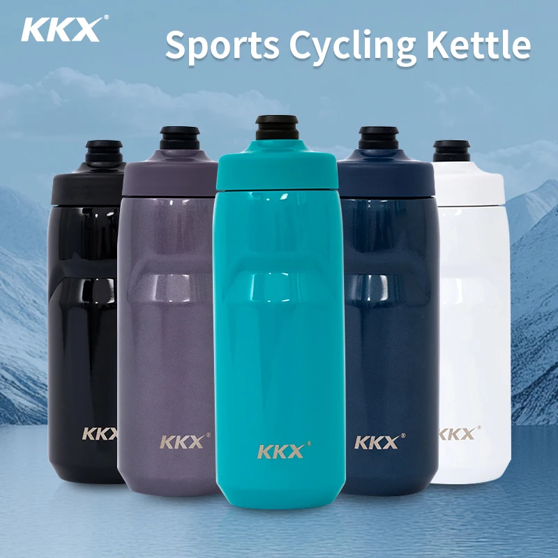 KKX Refrigerated Bicycle Water Bottle 550ML Portable MTB Road Bicycle Vacuum 304 Stainless Steel Cycle Bottle