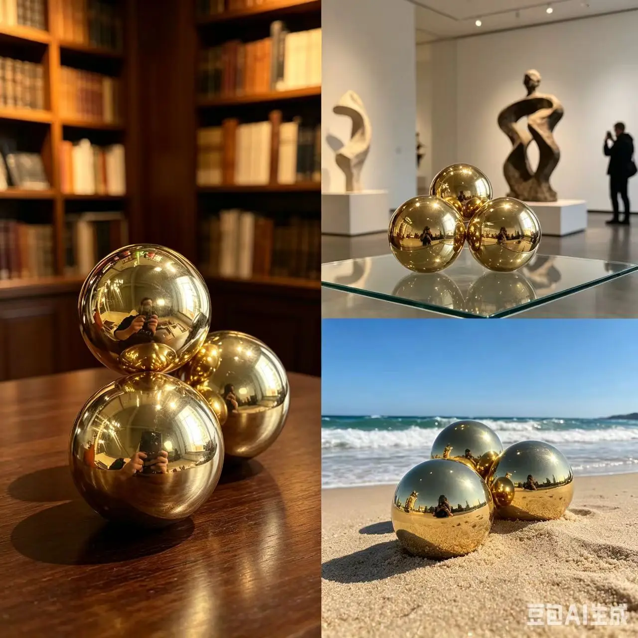 Hollow Brass Ball with M10 Thread 40-200mm Pure Copper Decorative Threaded Round Ball