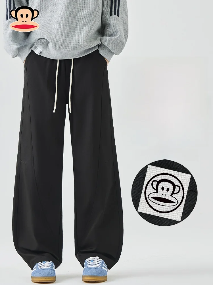 

Модные свободные широкие брюки PaulFrank для мужчин, осенние повседневные брюки, молодежные прямые брюки Vitali Sle