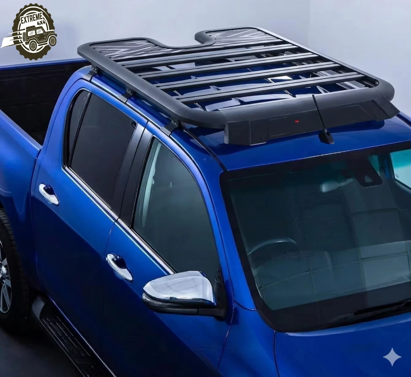 

TCAL Rugged Aluminum Roof Rack Platform for Hilux - Expedition Ready Luggage Carrier for Toyota Hilux 4x4 No-Drill Installation
