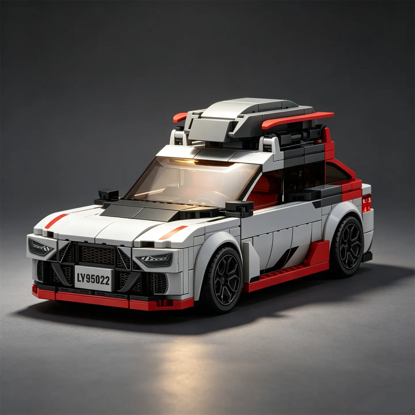 MOC City Series RS6 Ski Edition Towing Set with Caravan & Tow Vehicle – Building Block Toy Model Kit