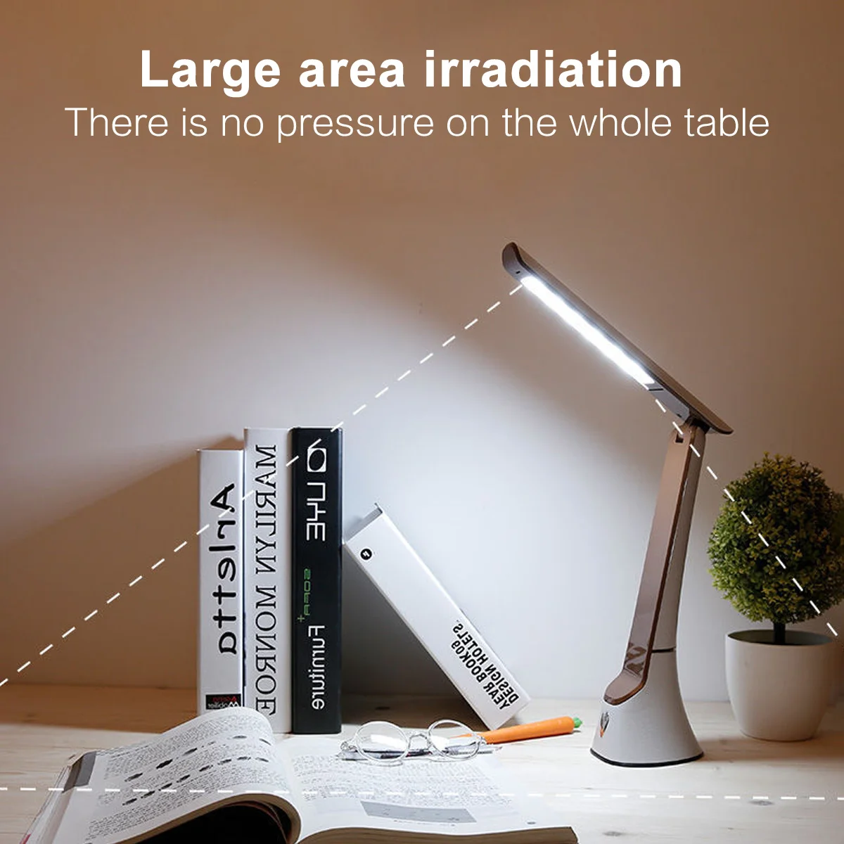 

Touch Lamp Led Rechargeable Folding Table Light Electronic Perpetual Calendar Screen White Eye Protection Lamp For Reading Night