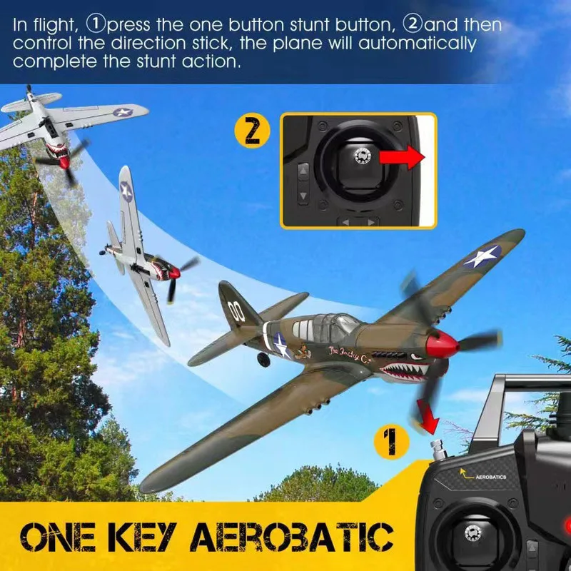 P-40 نموذج طائرة مقاتلة ثابتة الجناح لعبة كهربائية التحكم عن بعد رغوة نموذج طائرة لعبة أطفال محاكاة هدية عيد ميلاد