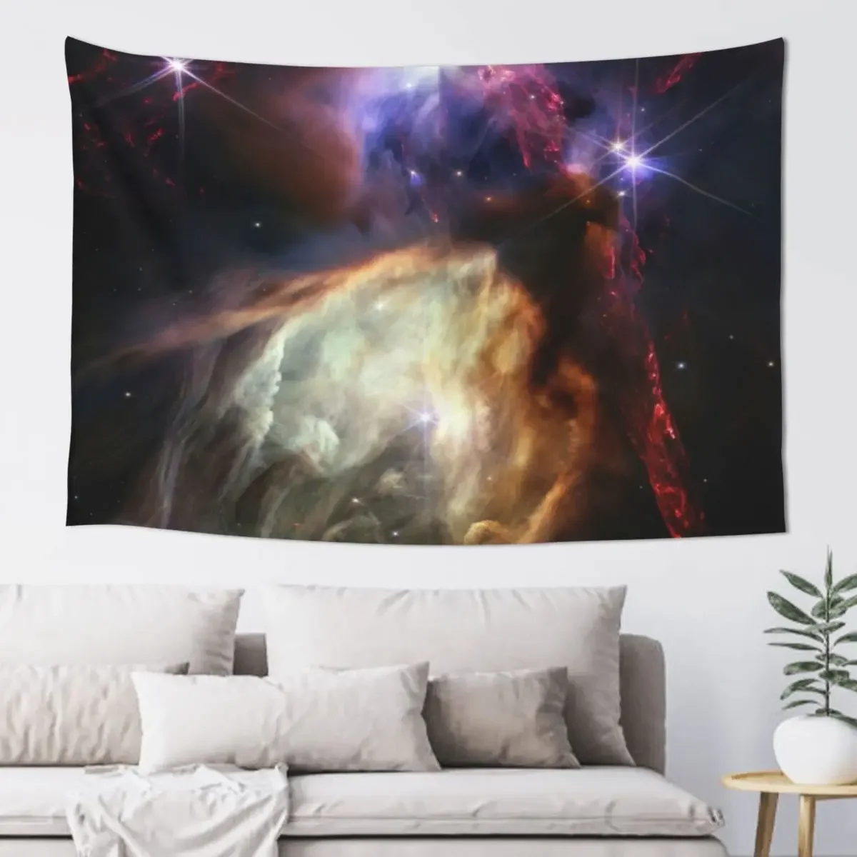 

Rho Ophiuchi (James Webb/JWST), Star-forming region — space photo art poster Tapestry Wall Decorations Tapestry