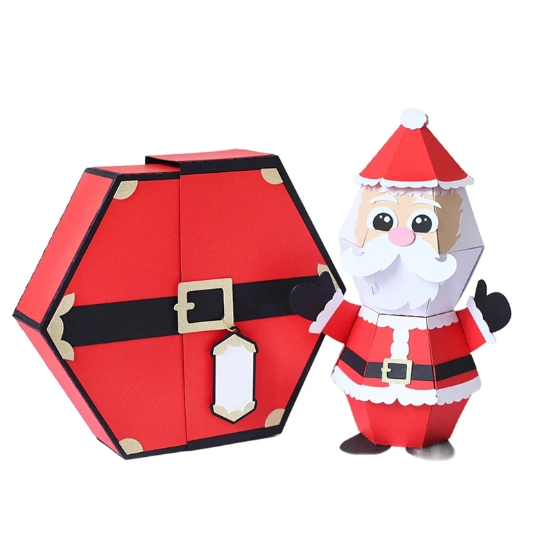Tarjeta AA86 SANTA BOX SVG descarga instantánea proyecto Svg para Cricut, Scanncut, vídeo de montaje de silueta incluido