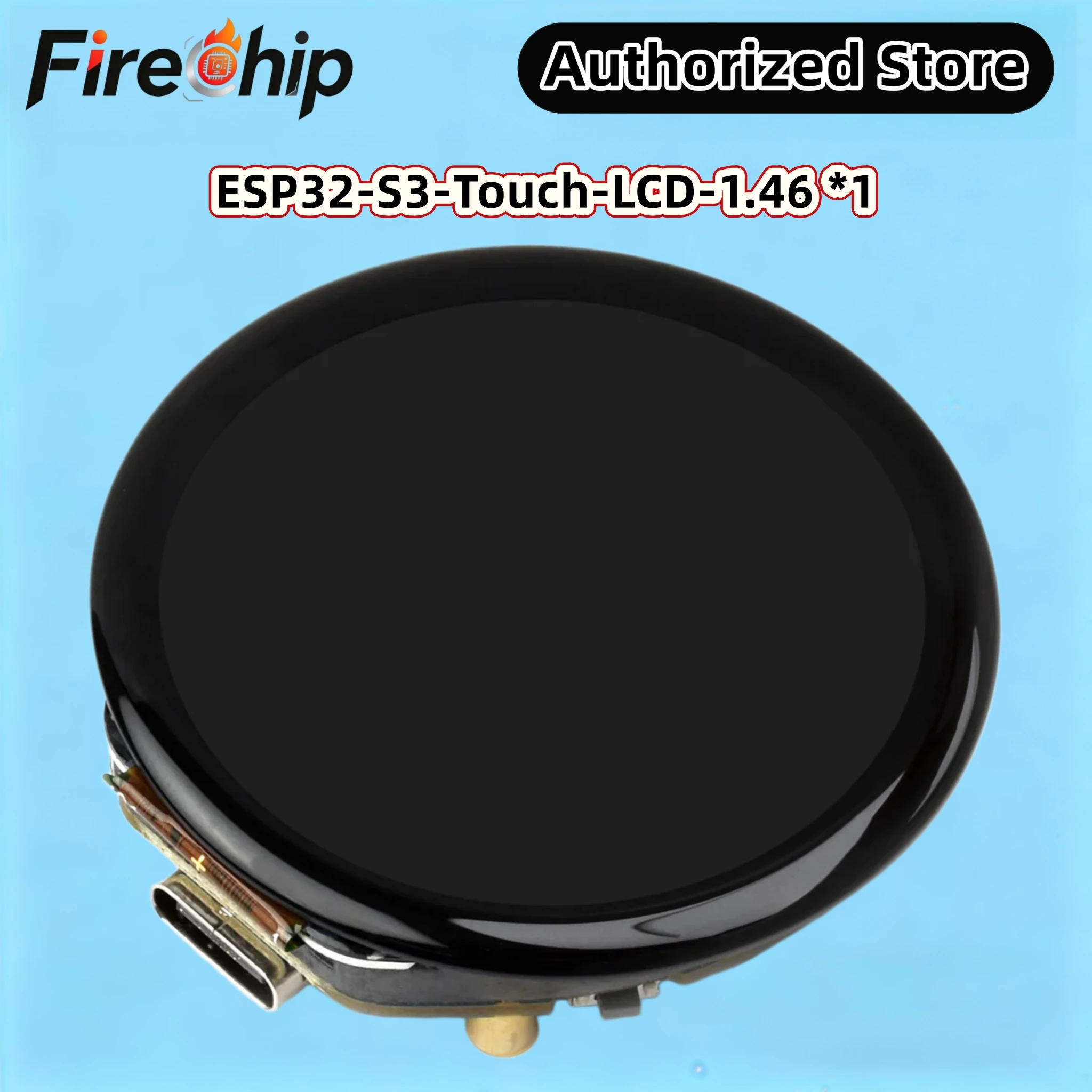 Waveshare ESP32-S3 1.46inch Round Display Development Board 412×412, Onboard Speaker and Microphone, ESP32 with Display