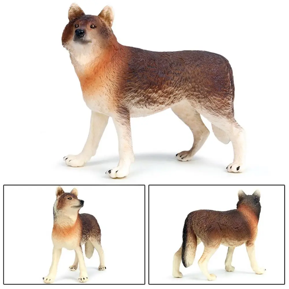Modèle Animal solide simulé en plastique, Statue de loup faite à la main, Simulation d'animaux amusants, jouets de série mythique Warcraft