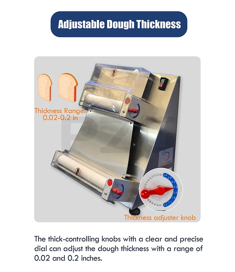 Electric Table Top 6-15 Inch Pizza Roller Machine Pizza Forming  Press  Support Pizza Dough Maker