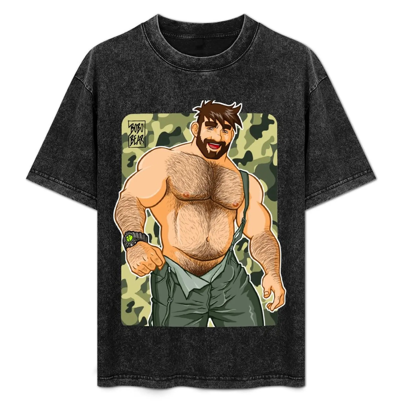 ADAM LIKES DUNGAREES - CAMOUFLAGE T-Shirt oversized graphic tee plus size tops Men's cotton t-shirt