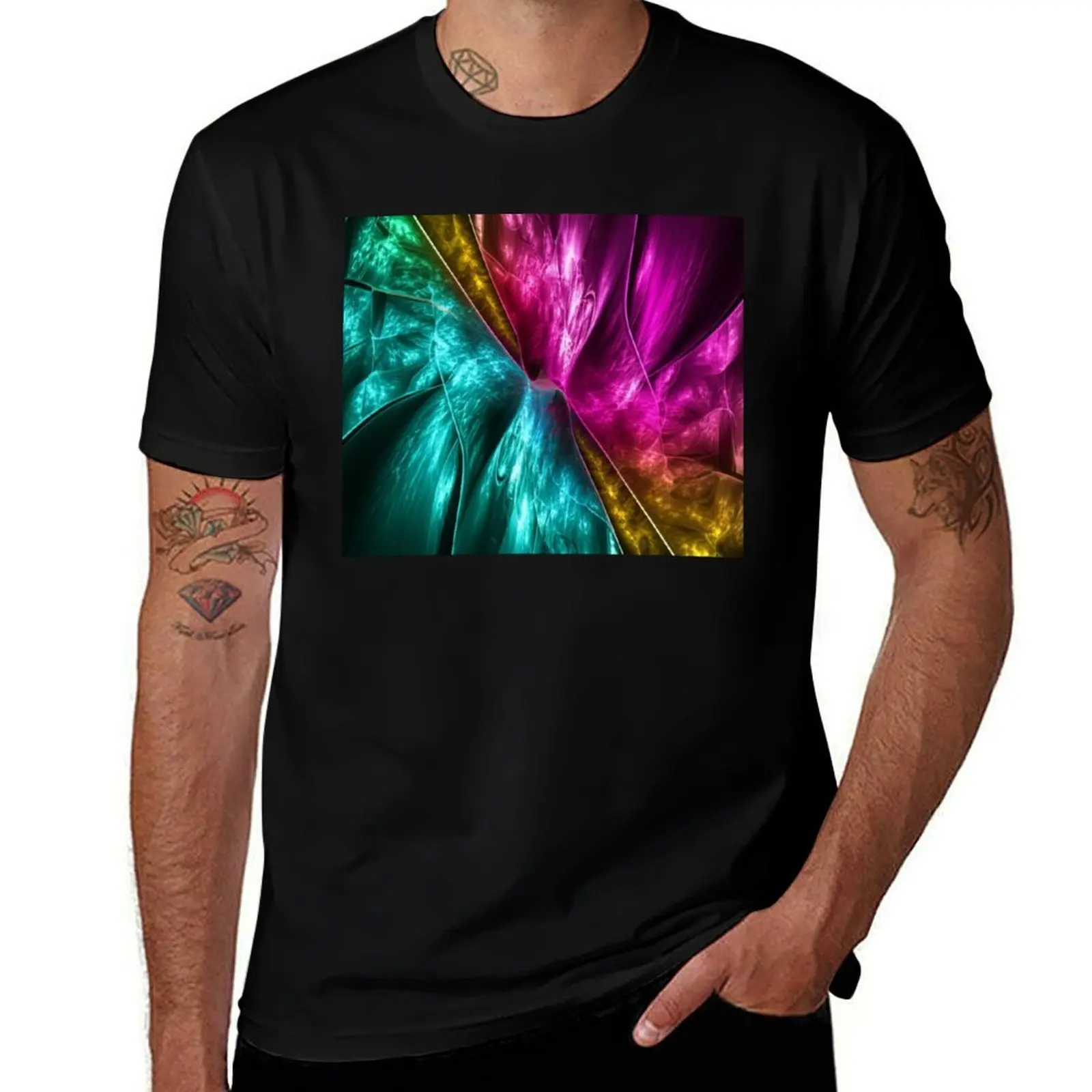 

Abstract Fractal Bloom T-Shirt custom shirt croswit shirt man oversized graphic tee plain black t shirts men