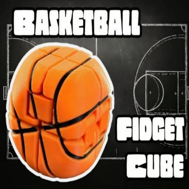 3D Printed Rubik's Cube Basketball,Geometric Folding and Flipping Morphing Blocks Unzip Infinity Rubik's Cube Basketball