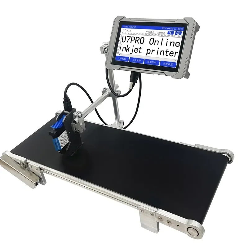 Yaomatec Industrial Inkjet Printer for Date Print Automatic Inkjet Printer for Batch Number Printing Continuous Inkjet