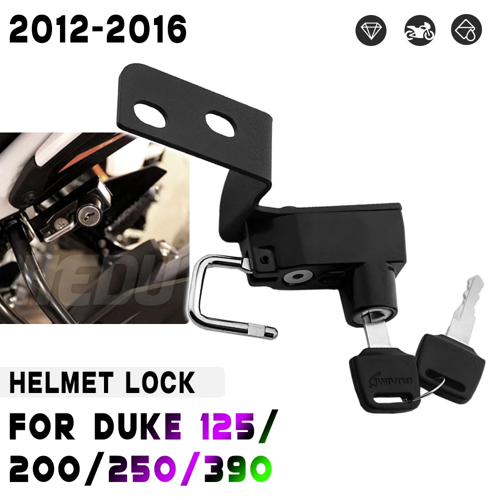 For KTM Duke 125 DUKE200 250 390 Helmet Lock Motorcycle Helmets Security Anti-Theft Lock Rust-Proof Sturdy Aluminum Accessories