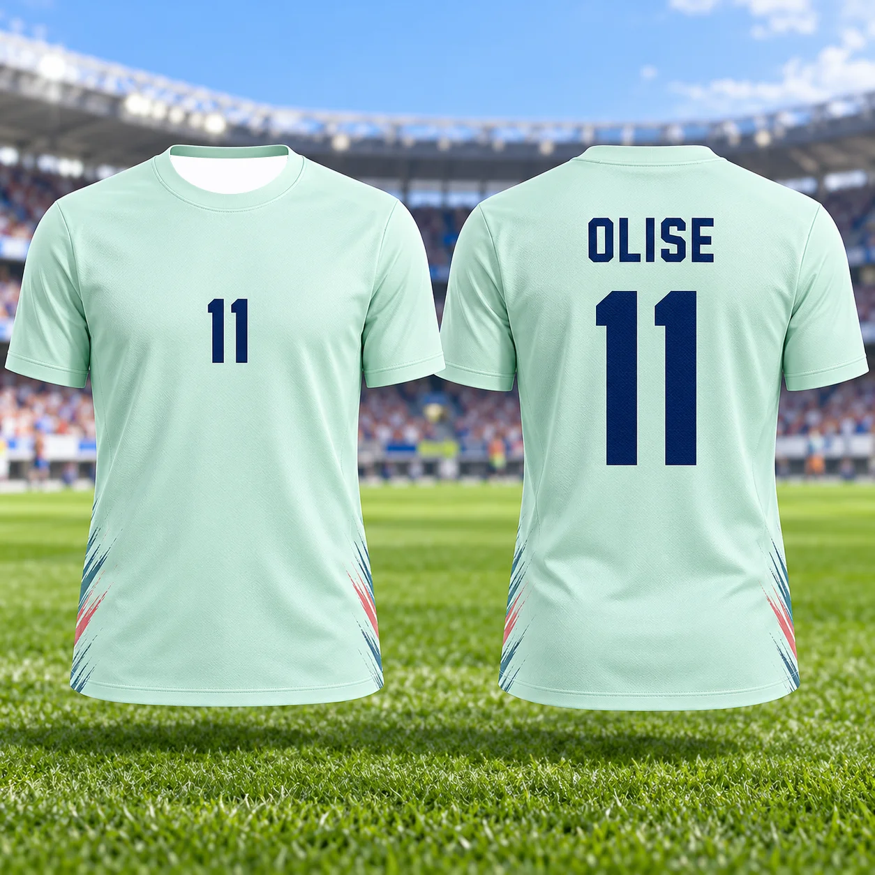 2026/27 New Men Women Olise 11 Football Jersey France Fan Style Short Sleeve Crew Neck Polyester Soccer Shirt Casual Top Wear